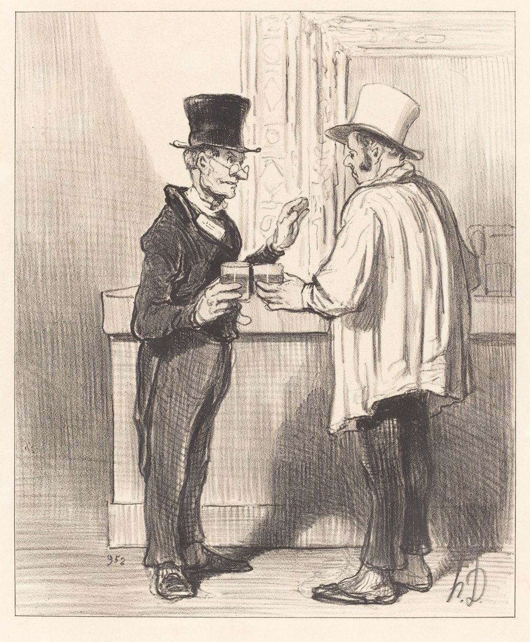 Egy Defender... beszélget... a szokásos irodájában alkotó: Honoré Daumier