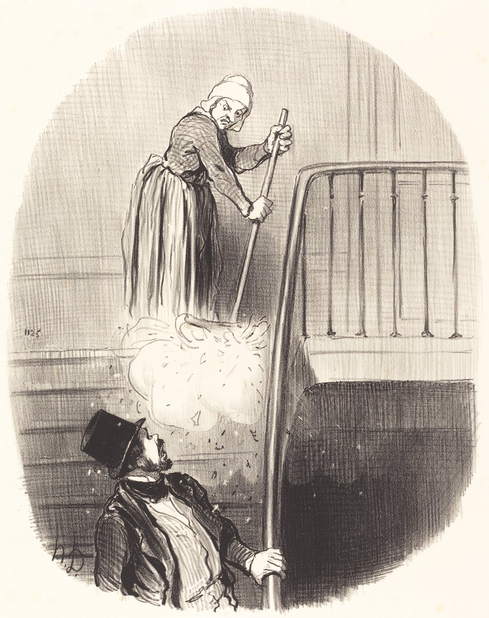 Egy bérlő, aki elfelejtette január 1-jén alkotó: Honoré Daumier