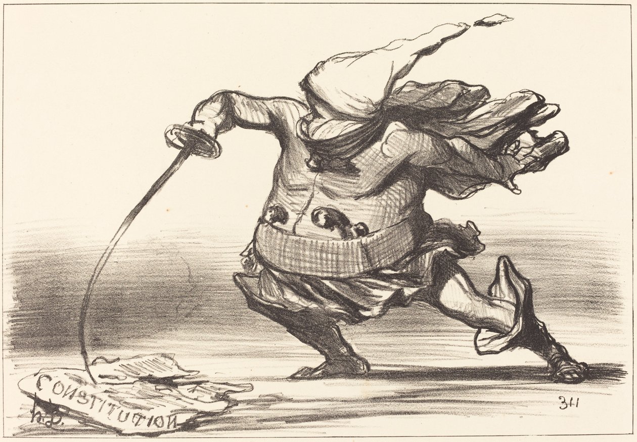 Egy Matamore... csizmát visel... alkotó: Honoré Daumier