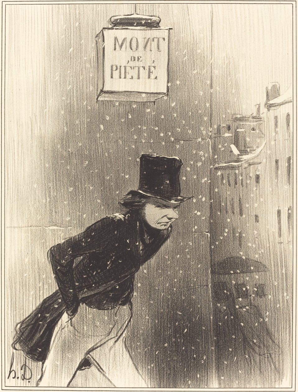 Egy úriember az üzlete alatt alkotó: Honoré Daumier