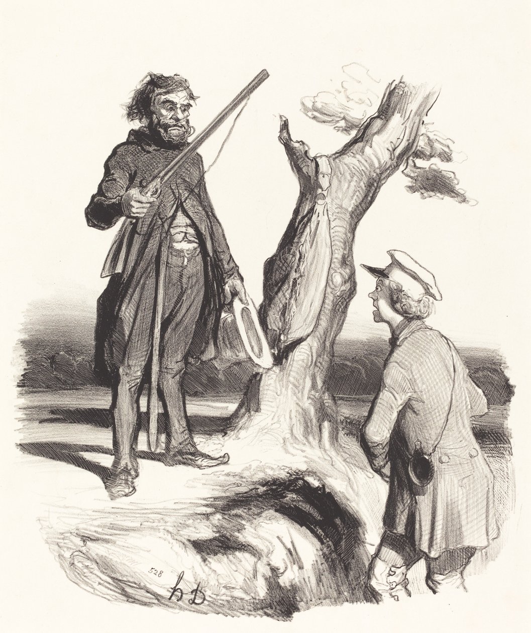 Szegény apa, aki... alkotó: Honoré Daumier