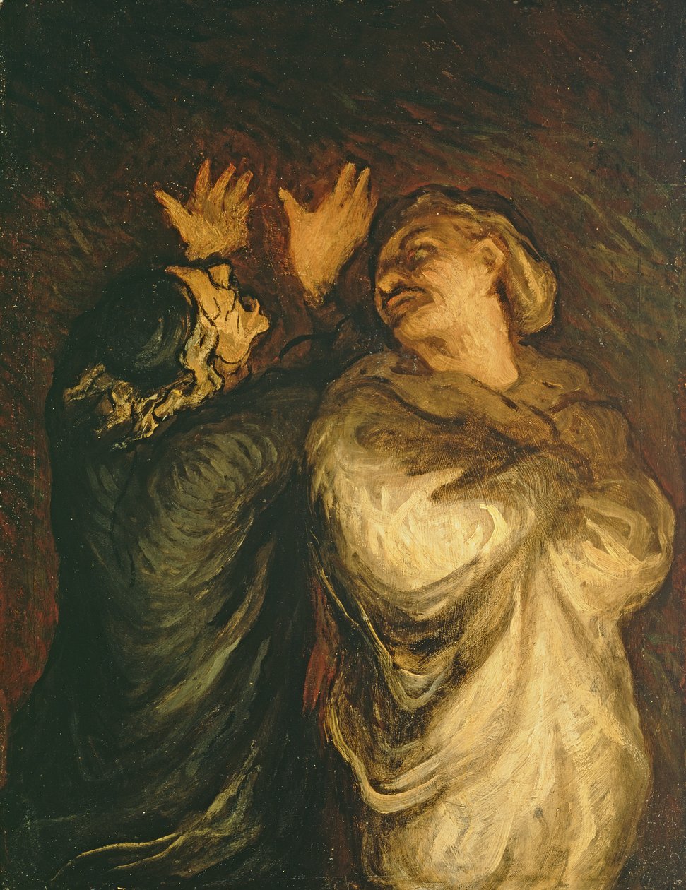 Un Scapin, 1860-62 (olaj a tartólemezen) alkotó: Honoré Daumier
