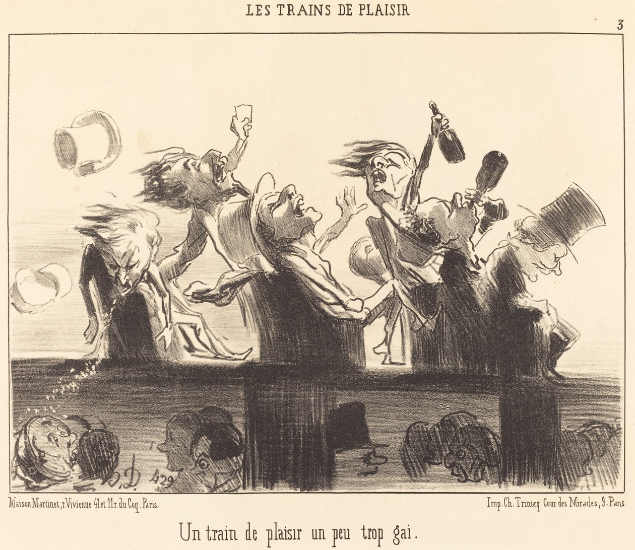 Egy Pleasure Train, ami egy kicsit túl vidám alkotó: Honoré Daumier