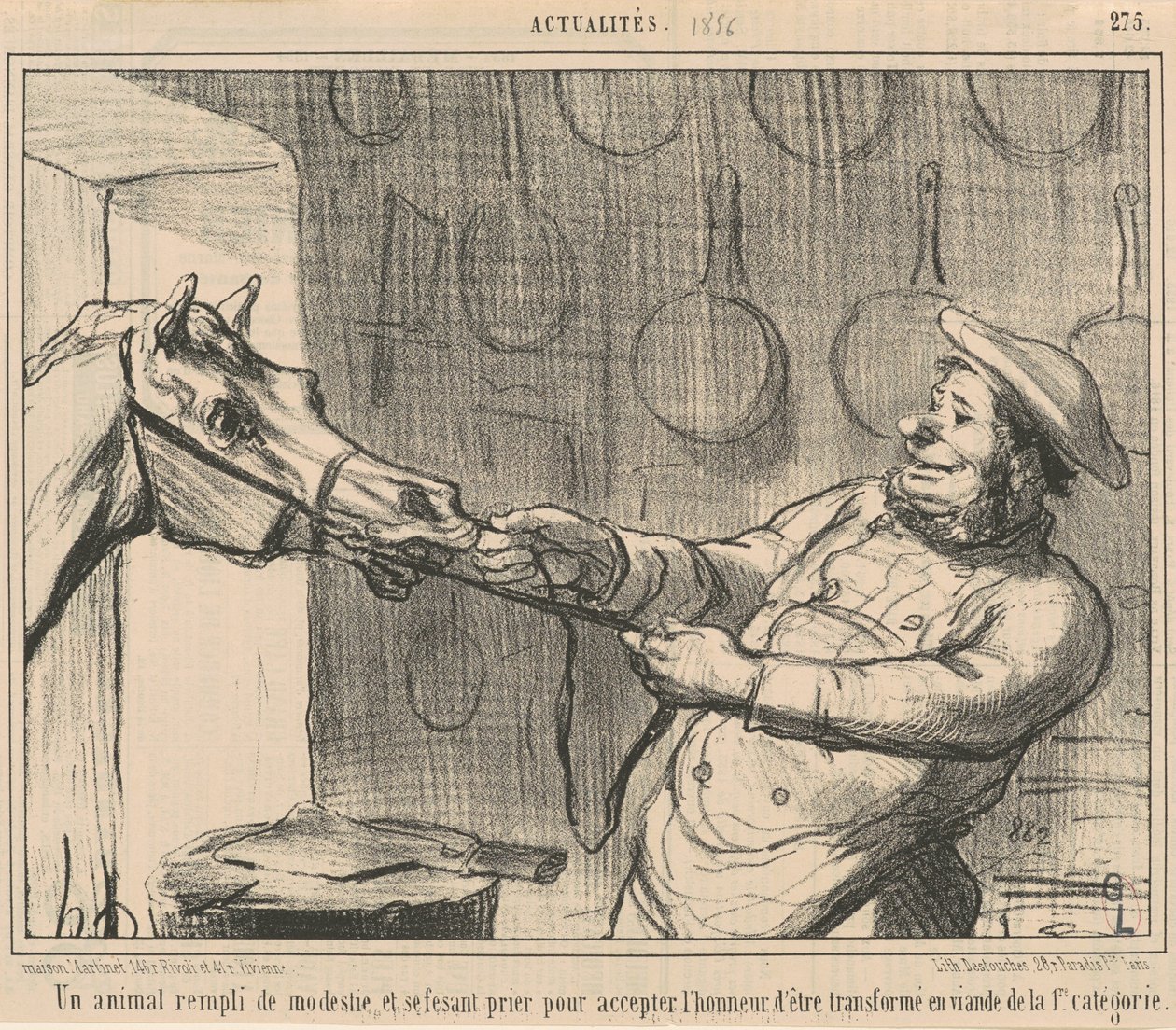 Szerénységgel teli állat... alkotó: Honoré Daumier