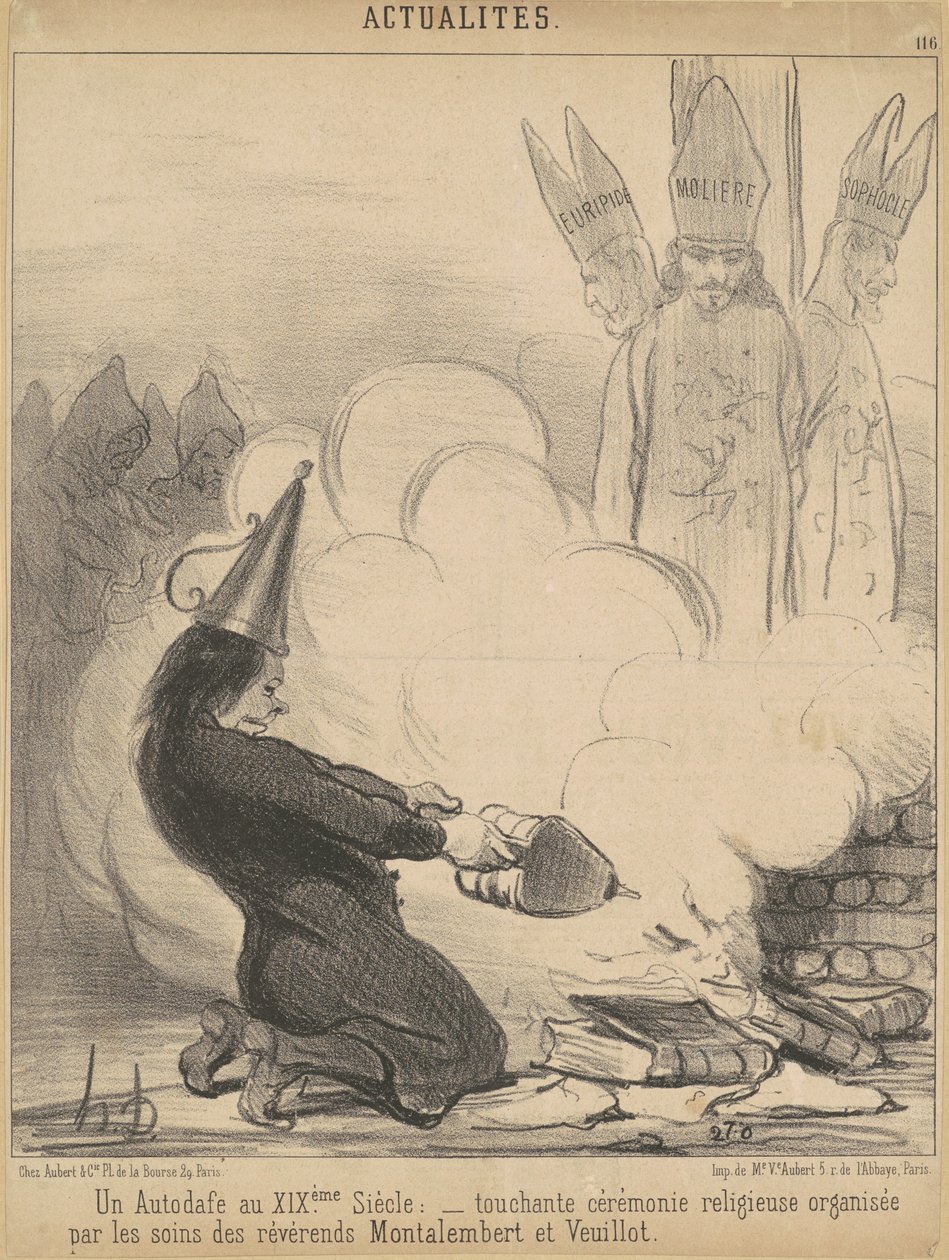 században égő könyv alkotó: Honoré Daumier