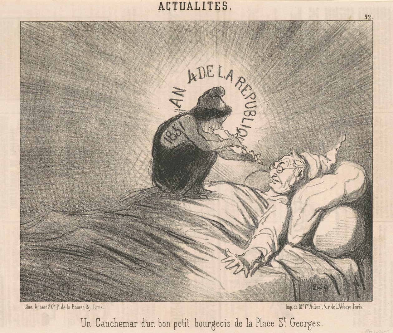 Egy rémálma egy ... Bourgeois of Place St. George alkotó: Honoré Daumier