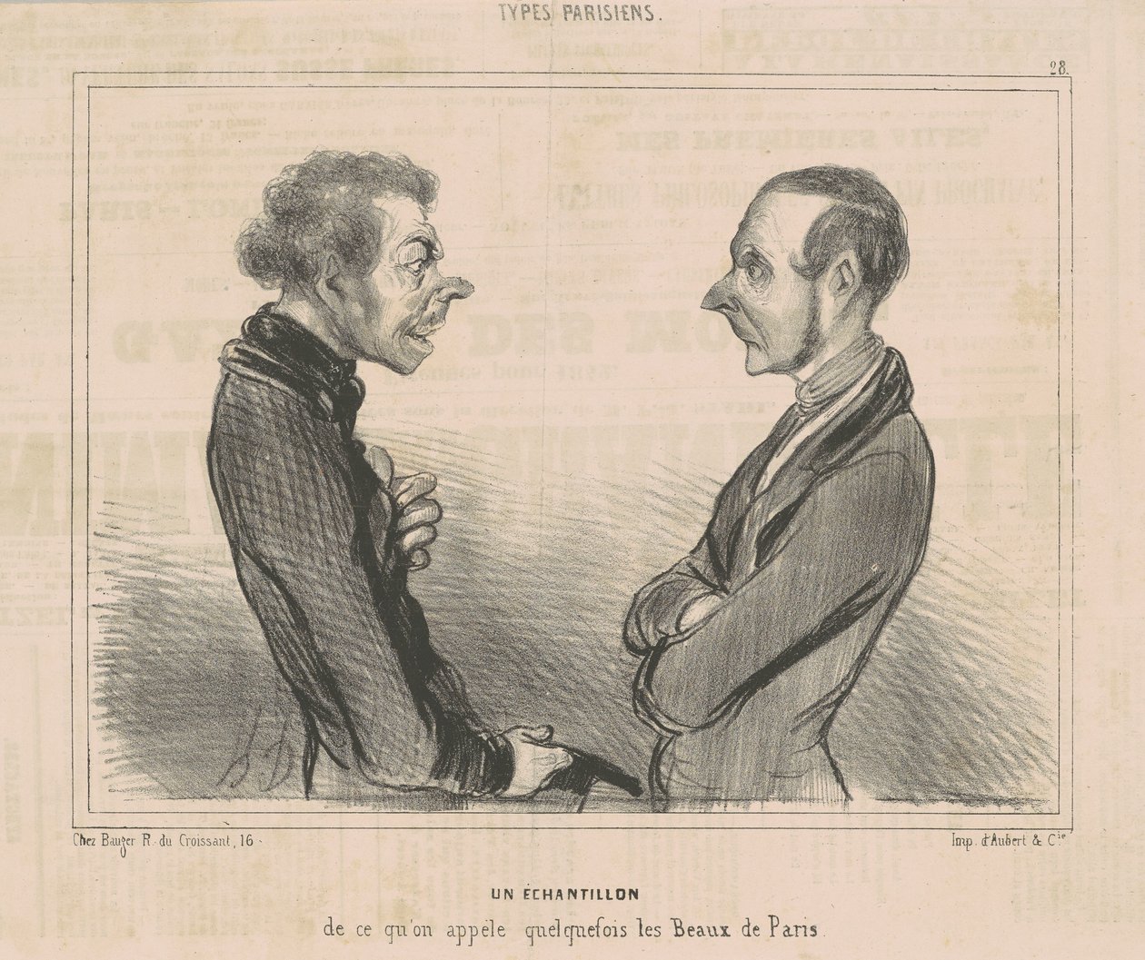 Egy minta abból, amit mi...les beaux de parisnak nevezünk alkotó: Honoré Daumier