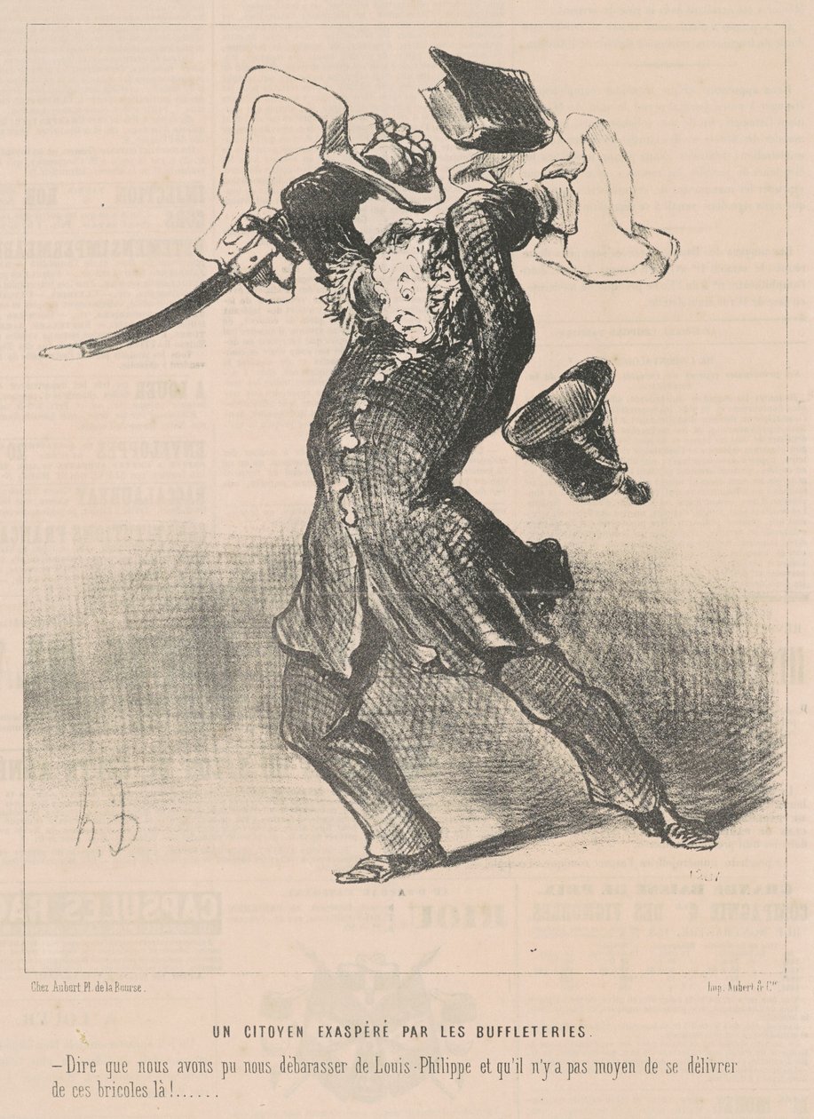 Egy polgár, akit felbosszantottak a bivalyok alkotó: Honoré Daumier