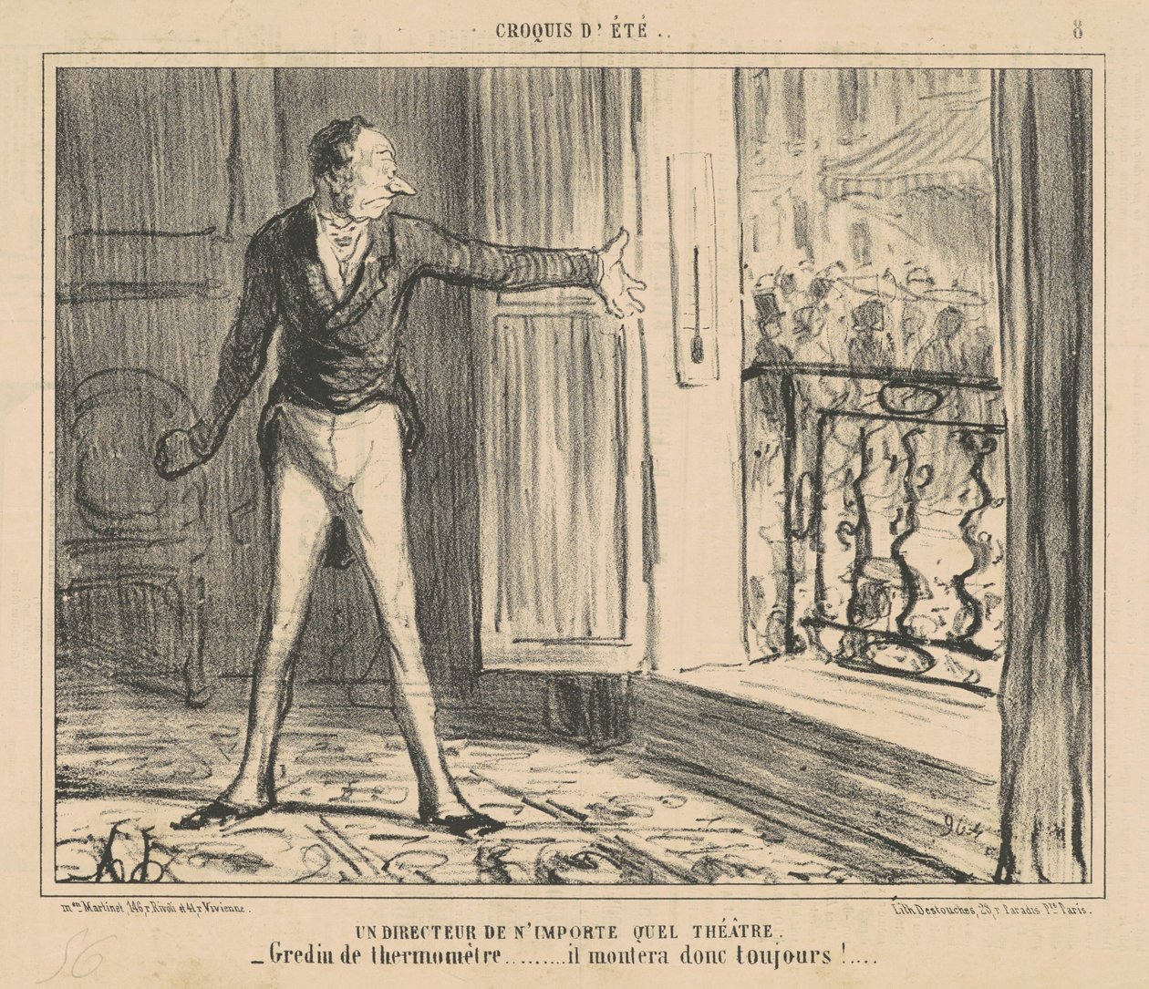 Bármely színház igazgatója alkotó: Honoré Daumier