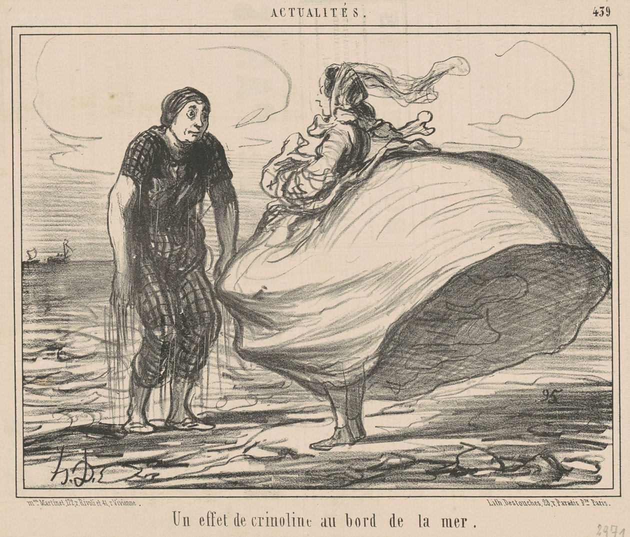 Krinolin hatás a tenger mellett alkotó: Honoré Daumier