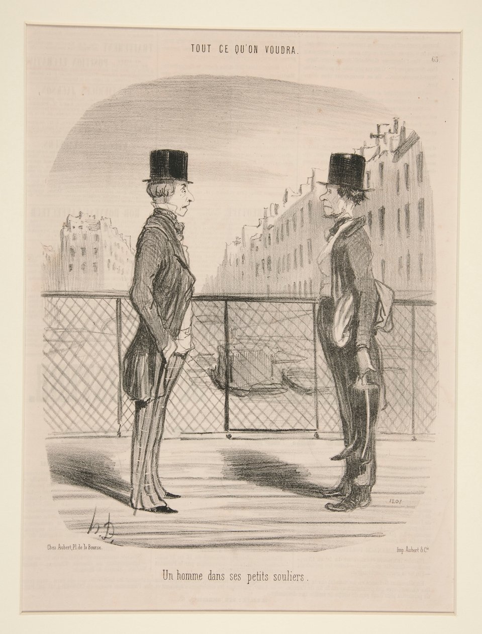 Egy férfi a kis cipőjében, a Tout Ce Qu-ból alkotó: Honoré Daumier
