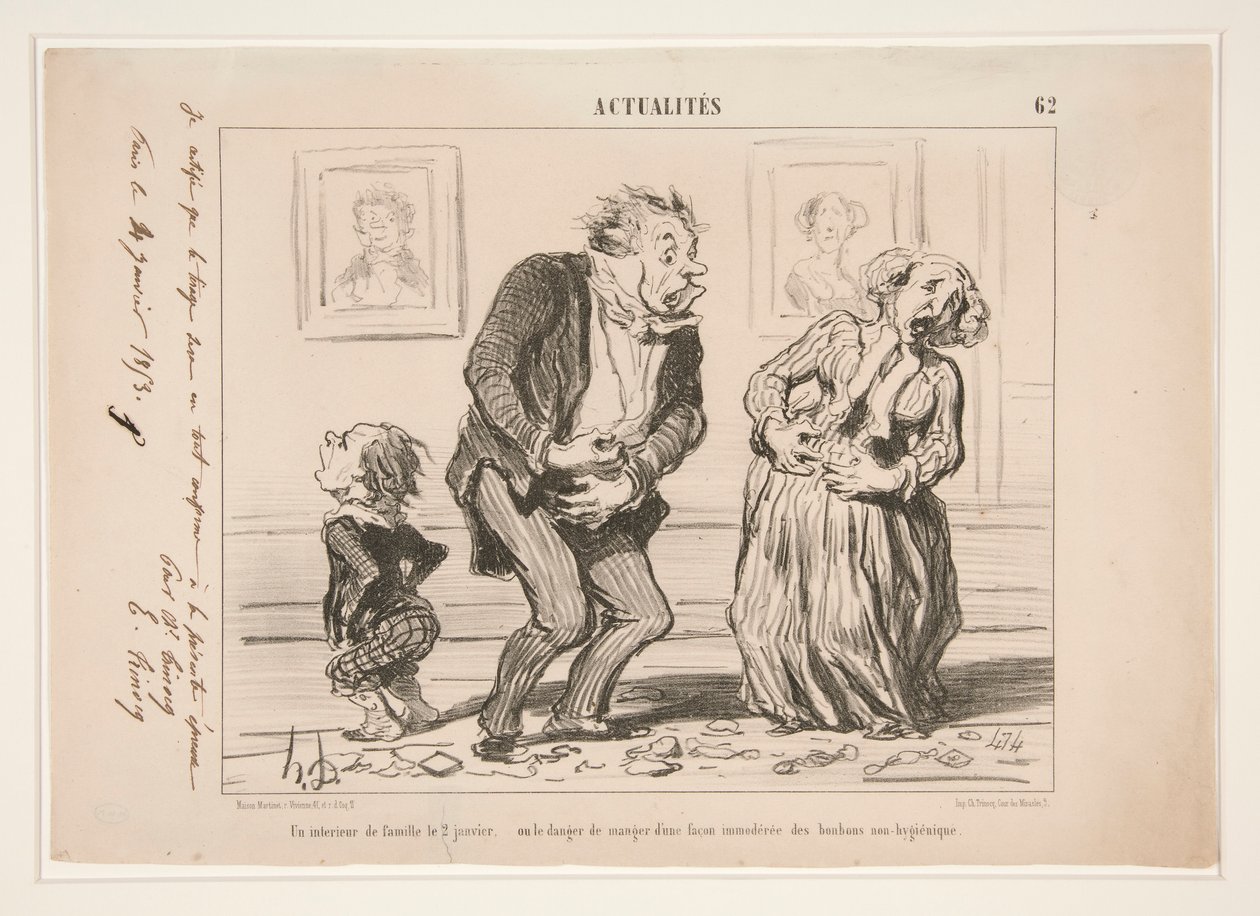 Családi enteriőr január 2-án alkotó: Honoré Daumier
