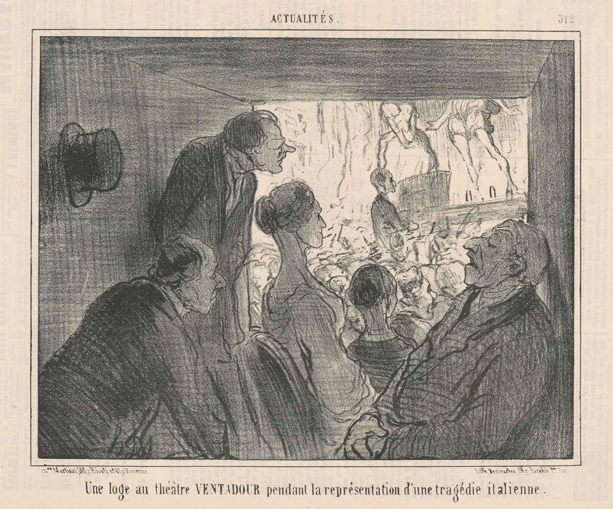 Egy doboz a VENTADOUR színházban... alkotó: Honoré Daumier