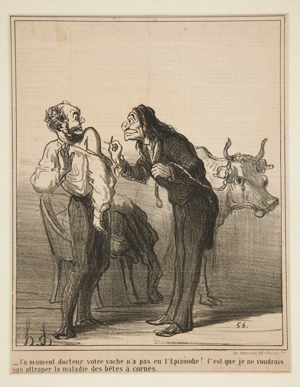 Egy pillanat, doktor úr, a tehenét n alkotó: Honoré Daumier