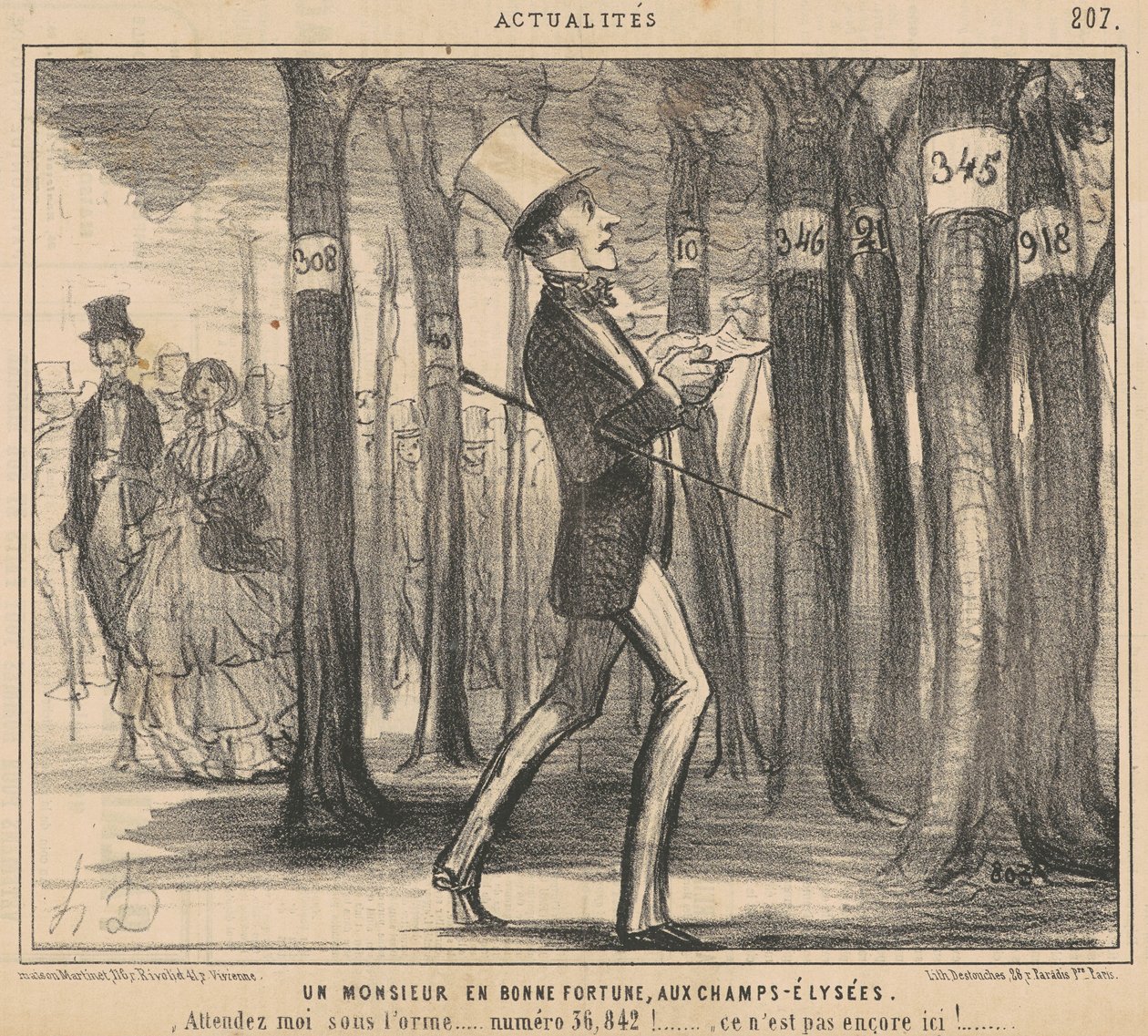 Szerencsés úriember a Champs-Elysées-n alkotó: Honoré Daumier