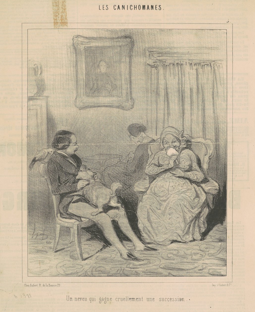 Egy unokaöccs, aki kegyetlenül birtokot szerez alkotó: Honoré Daumier