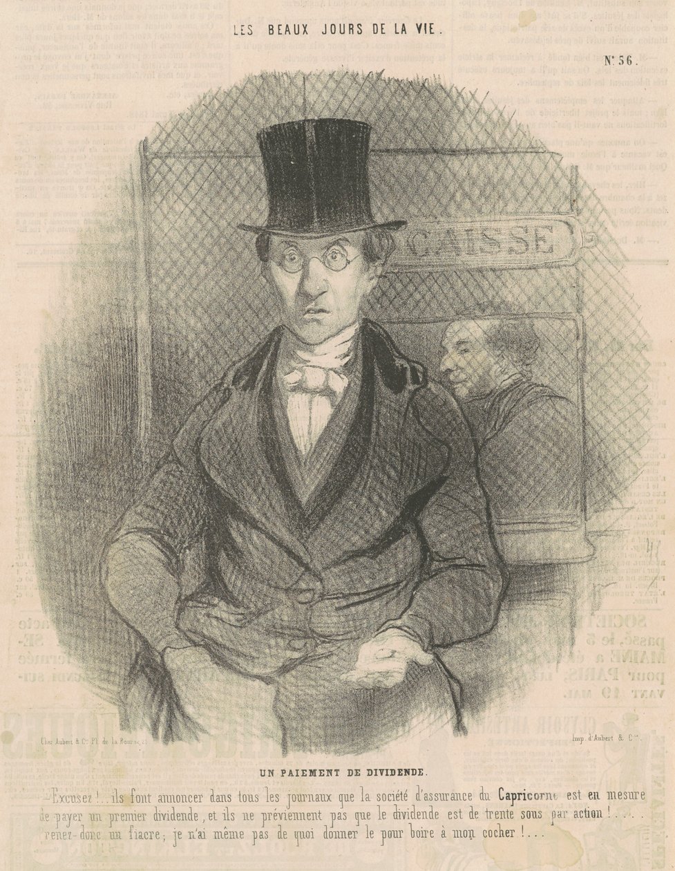 Osztalékfizetés alkotó: Honoré Daumier