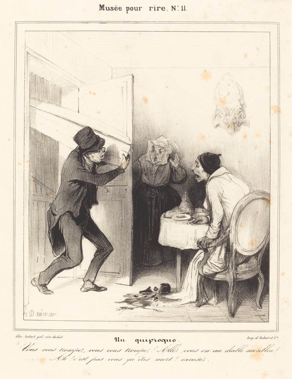 Félreértés - Tévedsz... menj... a pokolba... alkotó: Honoré Daumier