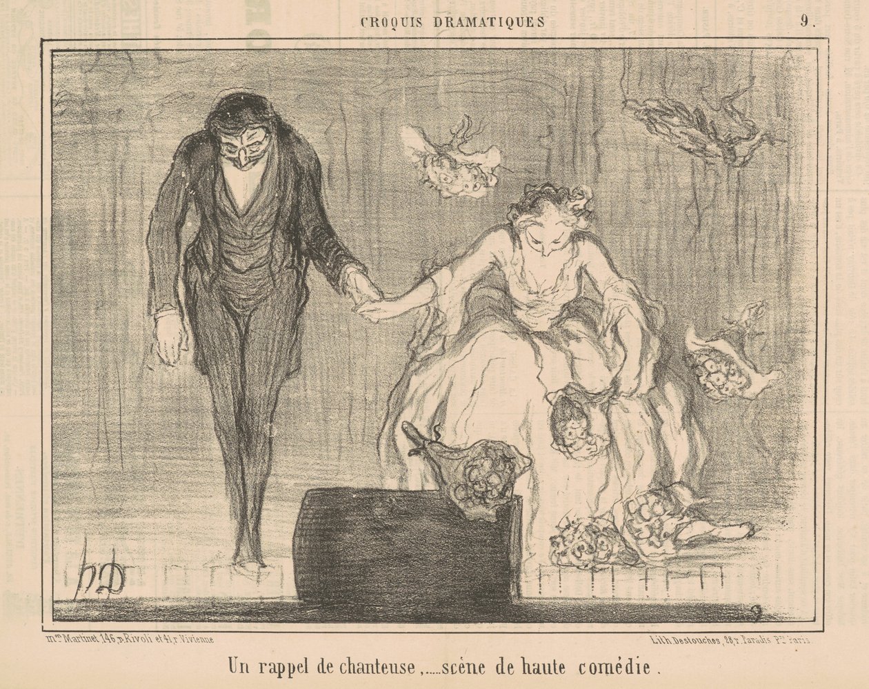 Emlékeztető egy énekesre... alkotó: Honoré Daumier
