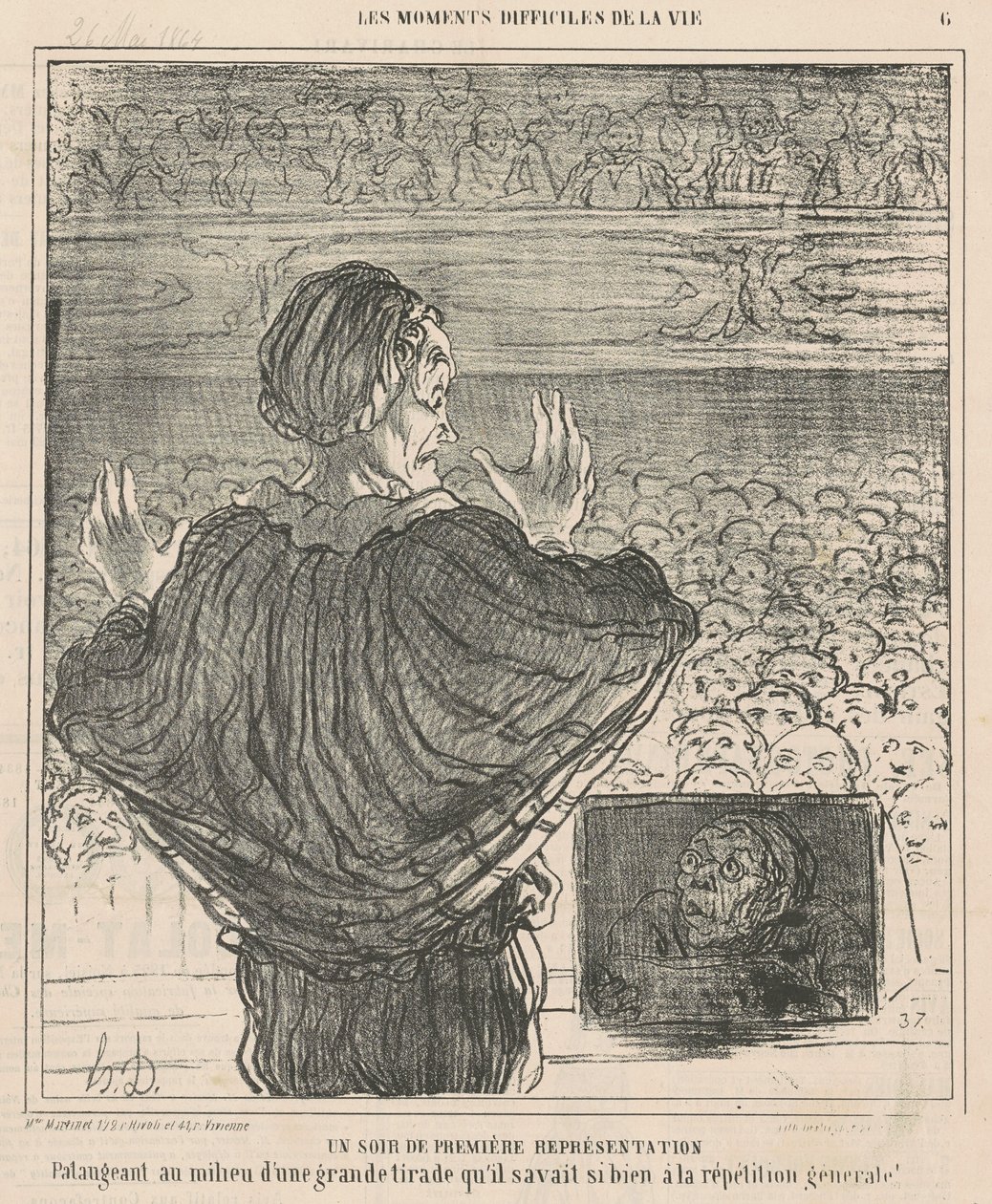 Az első előadás este alkotó: Honoré Daumier
