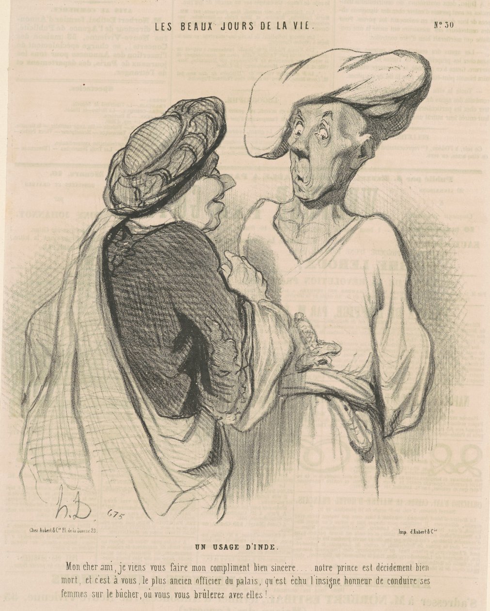 Indiából származó szokás alkotó: Honoré Daumier