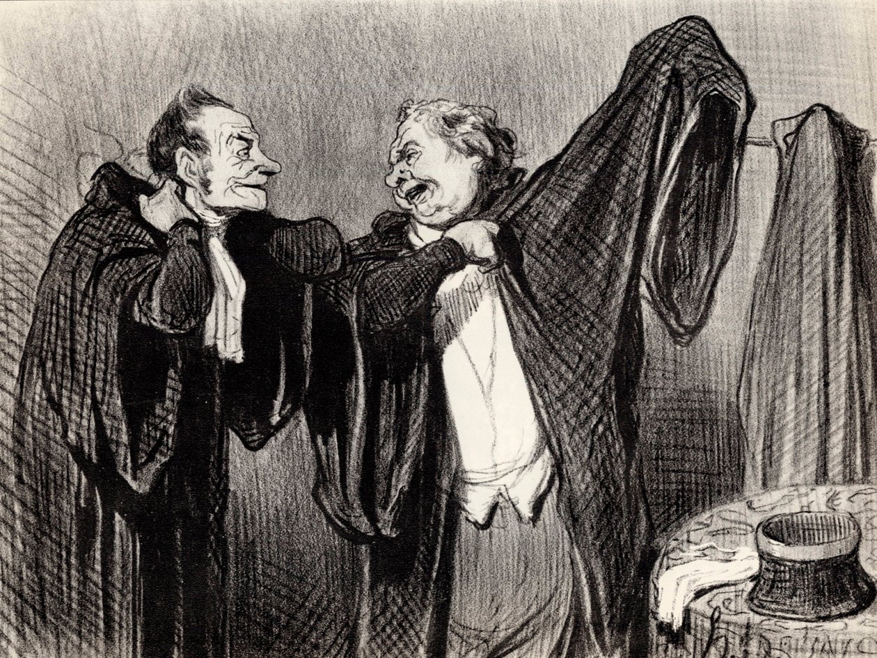 Kollégák alatt, 1845-1848. alkotó: Honoré Daumier