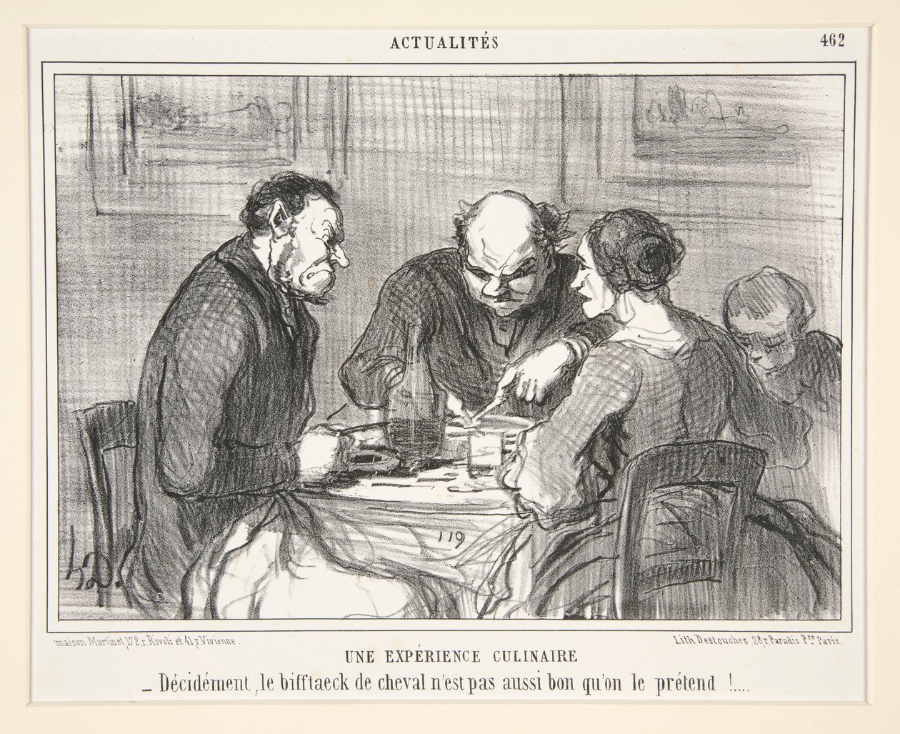 Egy kulináris élmény: Határozottan a lópecsenye n alkotó: Honoré Daumier