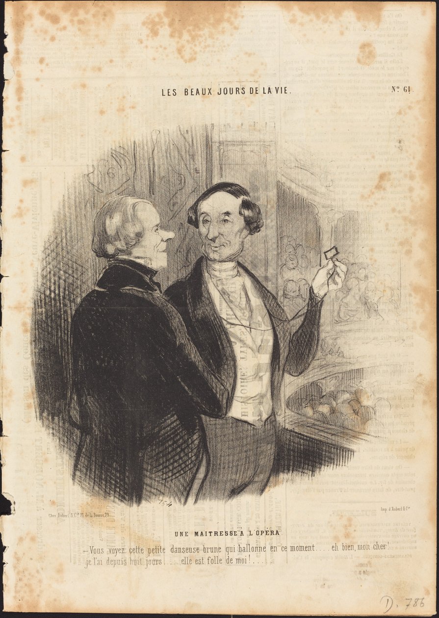 Úrnő az Operában alkotó: Honoré Daumier