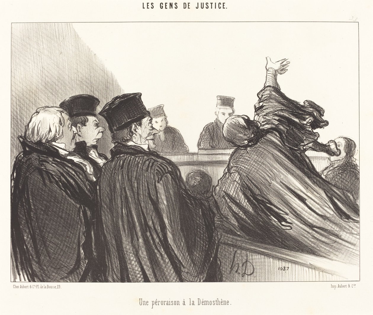 A Peroration a la Demosthenes alkotó: Honoré Daumier
