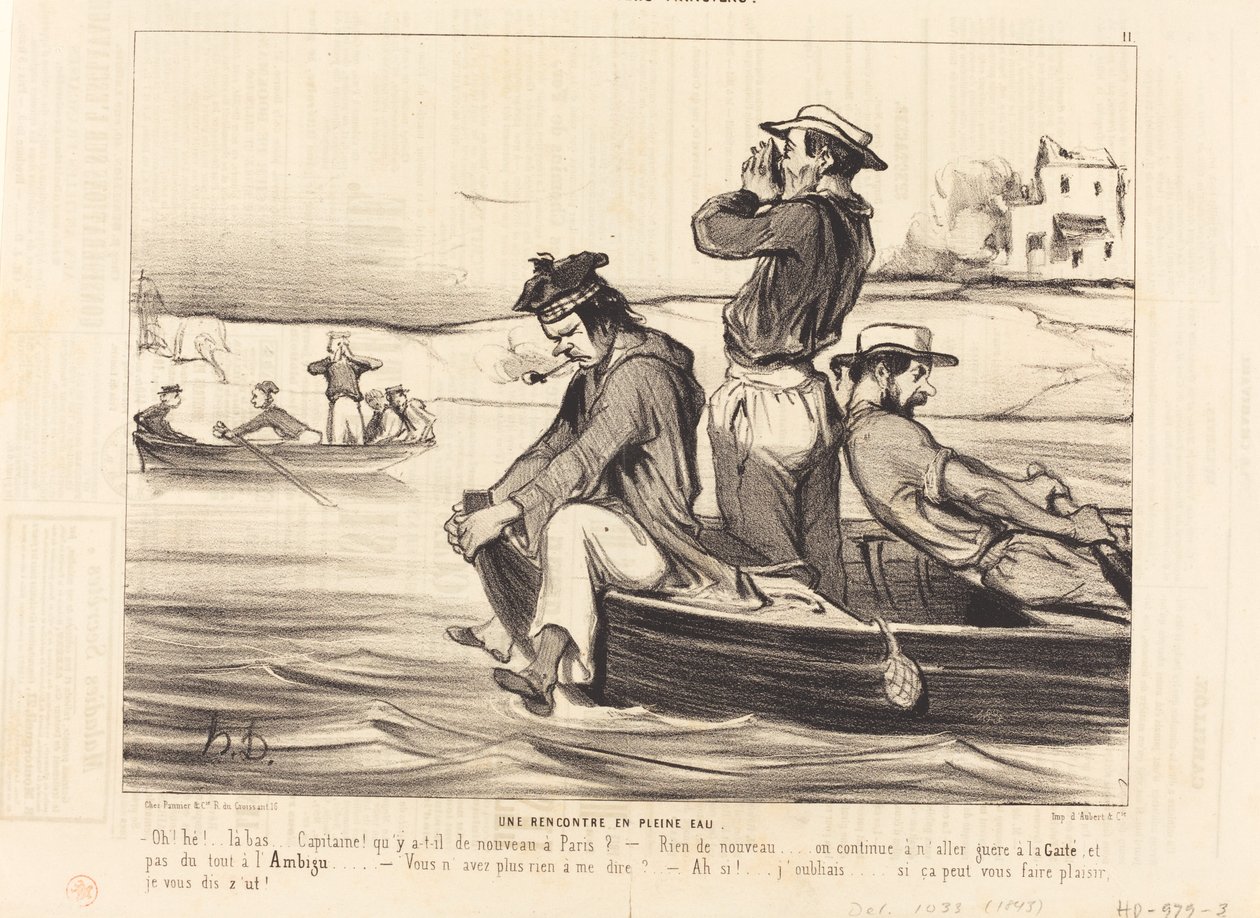 Találkozó a nyílt vízen alkotó: Honoré Daumier