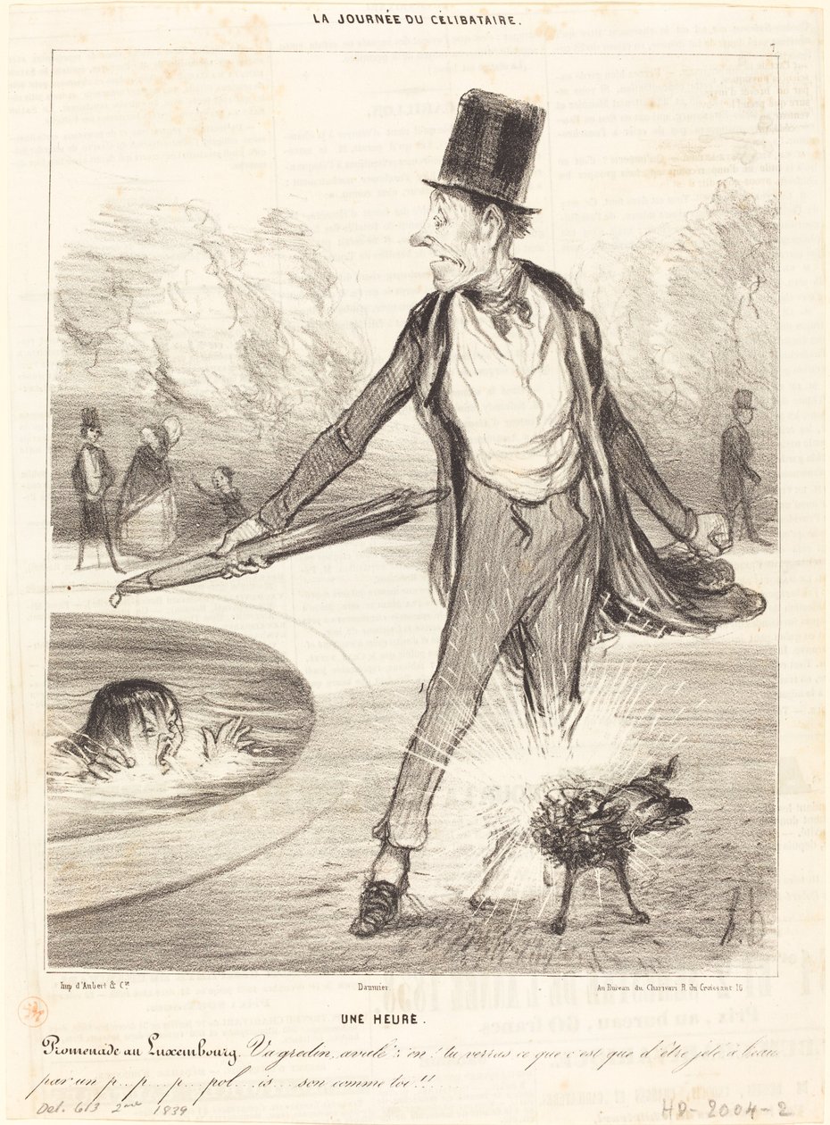 Egy óra – Séta Luxembourgban alkotó: Honoré Daumier