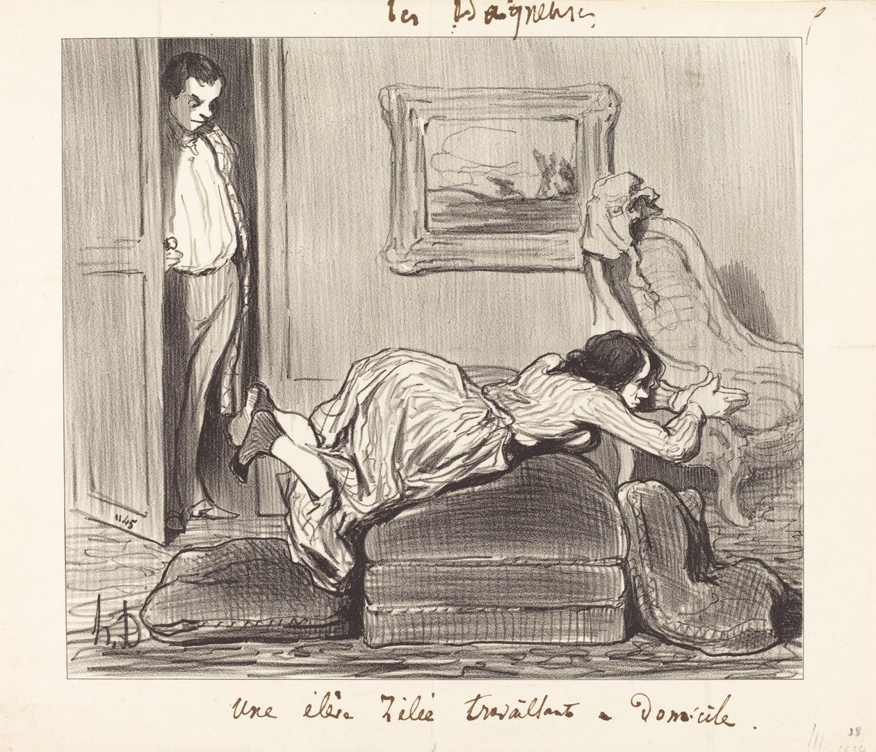 Egy elè...buzgó otthoni munkavégzés alkotó: Honoré Daumier