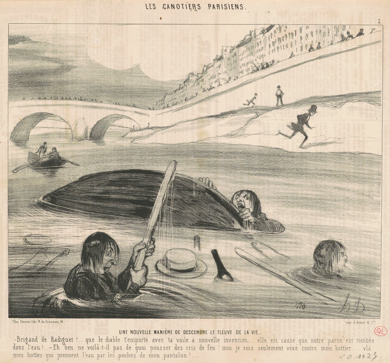 Egy új módja annak, hogy leereszkedjünk az élet folyóján alkotó: Honoré Daumier