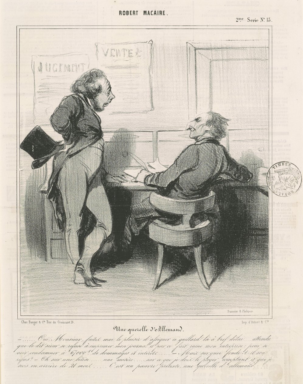 Egy német veszekedés alkotó: Honoré Daumier