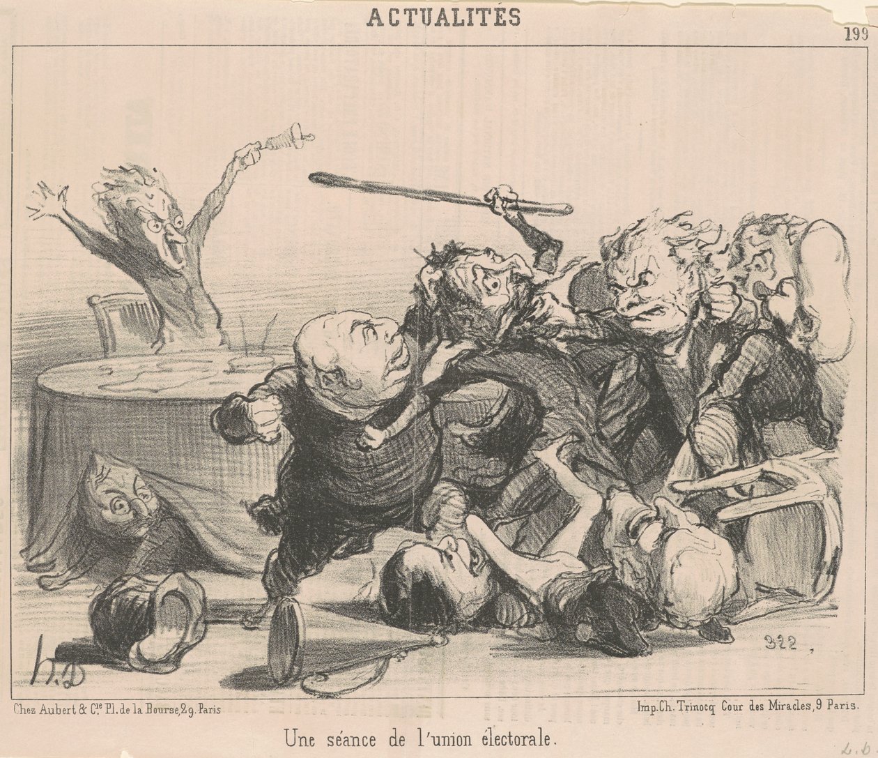 A választószövetség ülése alkotó: Honoré Daumier