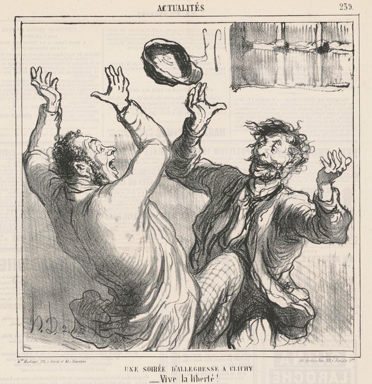 Egy vidám este Clichyben alkotó: Honoré Daumier