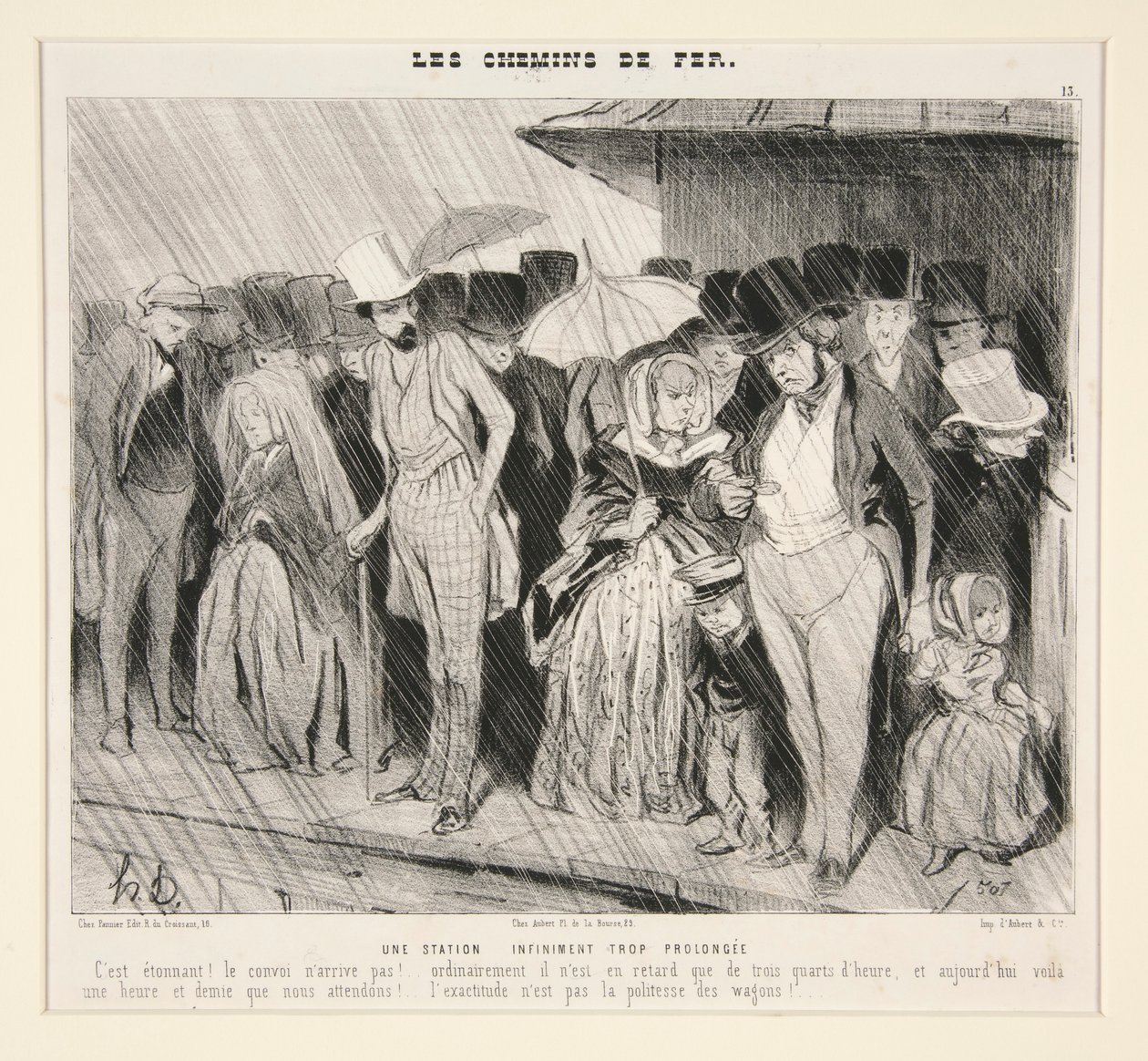 Egy végtelenül túl hosszú állomás: C alkotó: Honoré Daumier