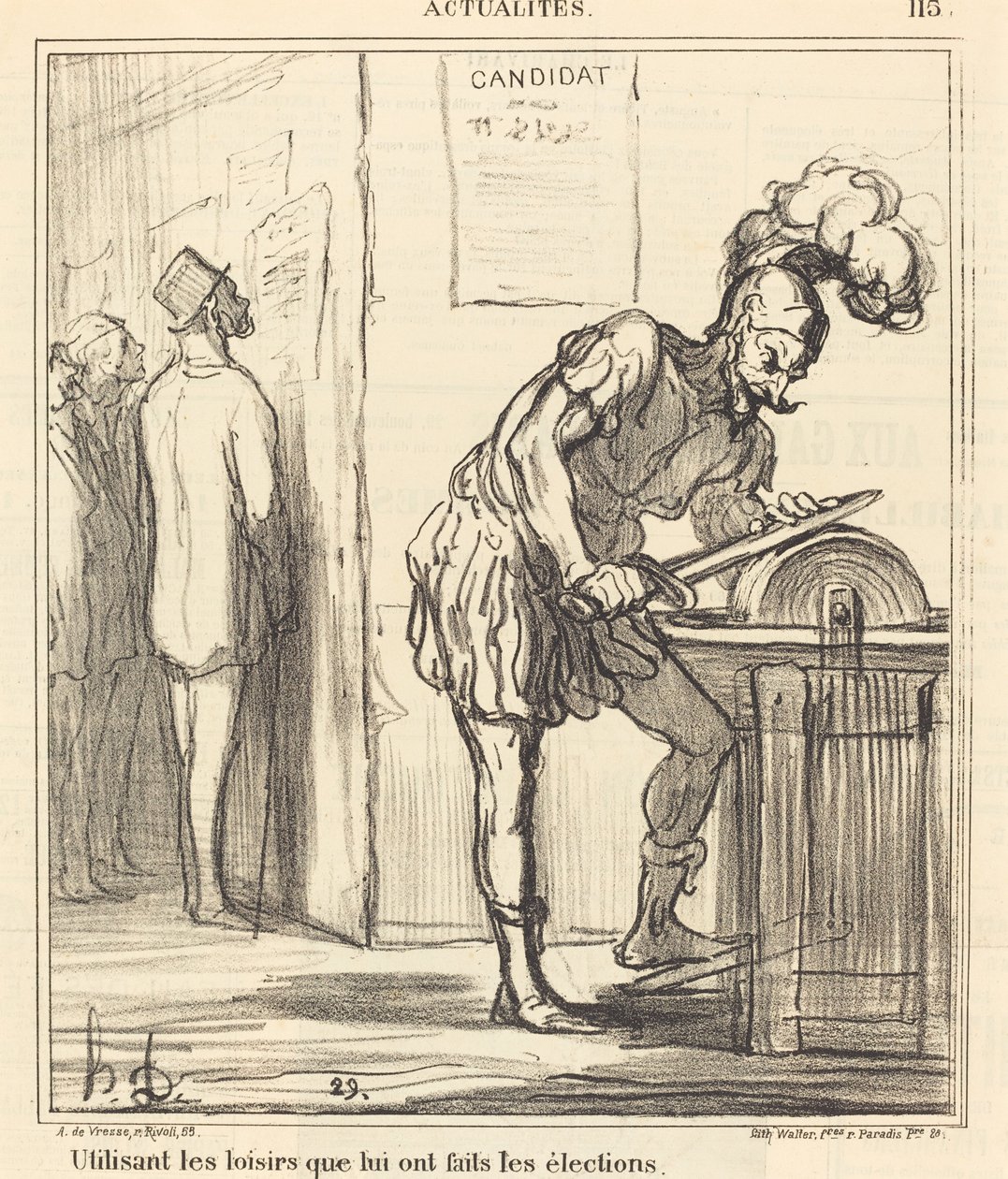 A szabadidő használata... alkotó: Honoré Daumier