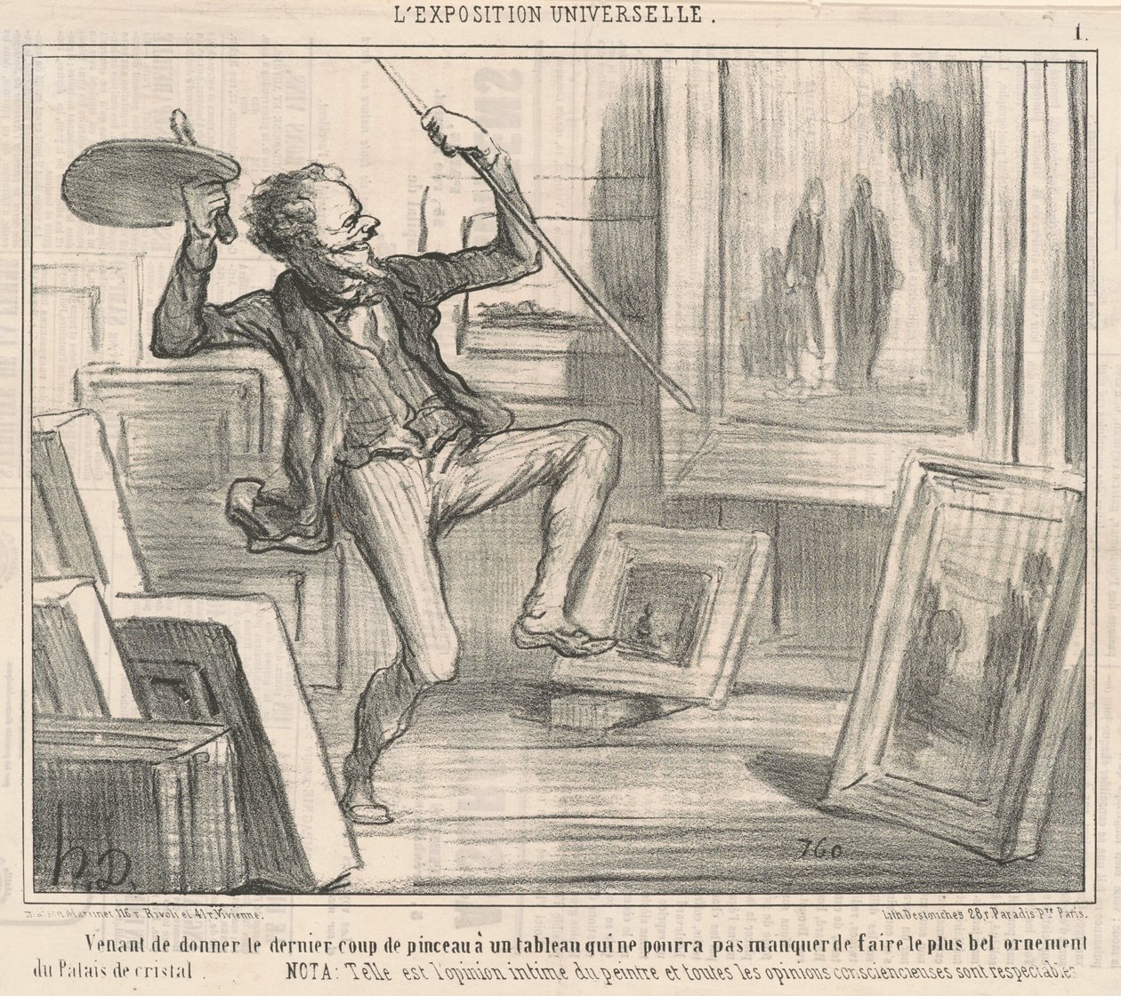 Az utolsó ecsetvonás után... alkotó: Honoré Daumier