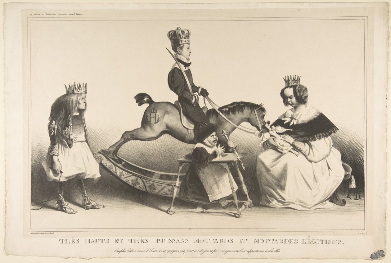 Nagyon gőgös és nagyon erős legitimista kölykök, 1834. február. alkotó: Honoré Daumier