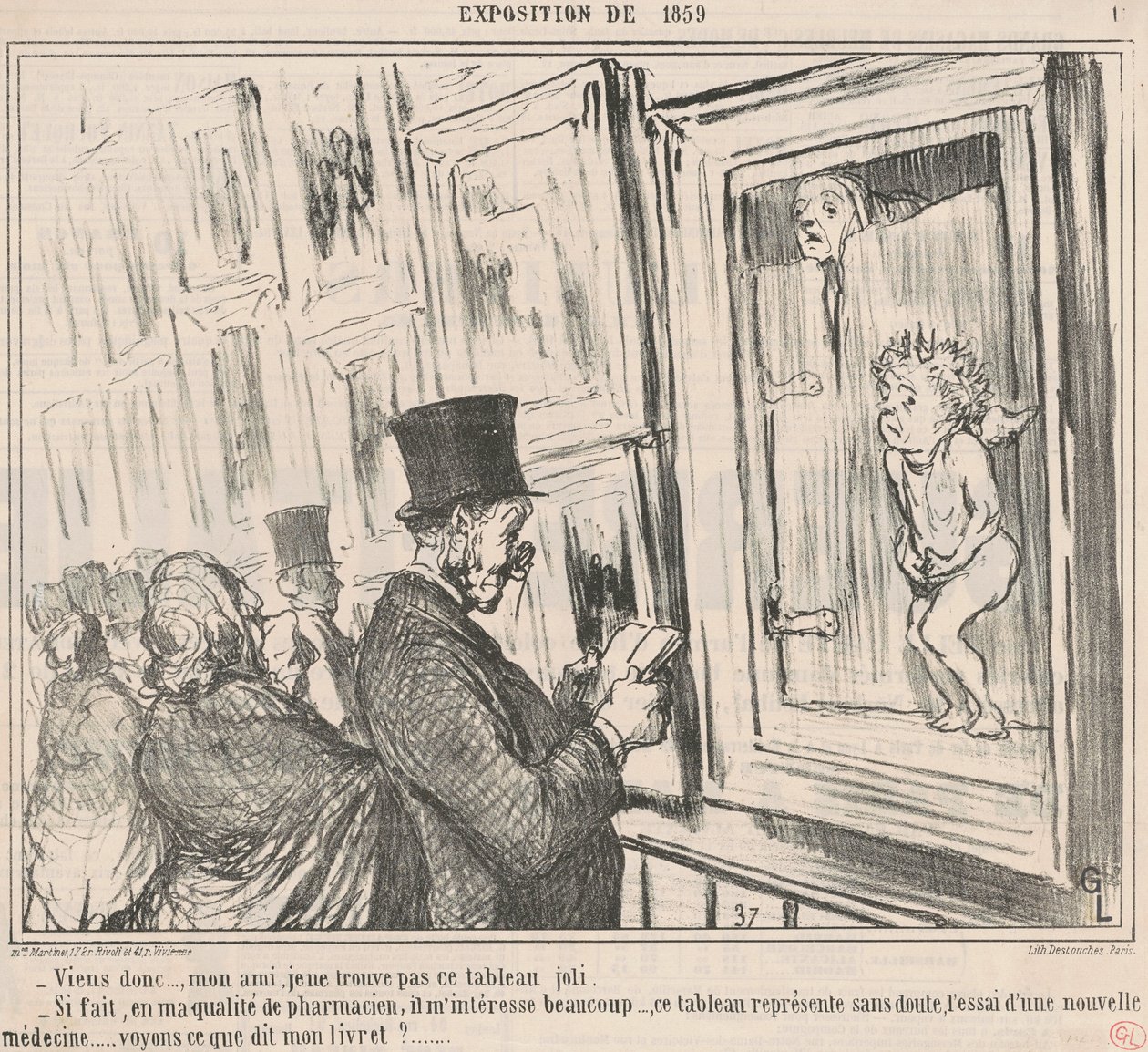 Akkor gyerünk... barátom, nem találom... alkotó: Honoré Daumier