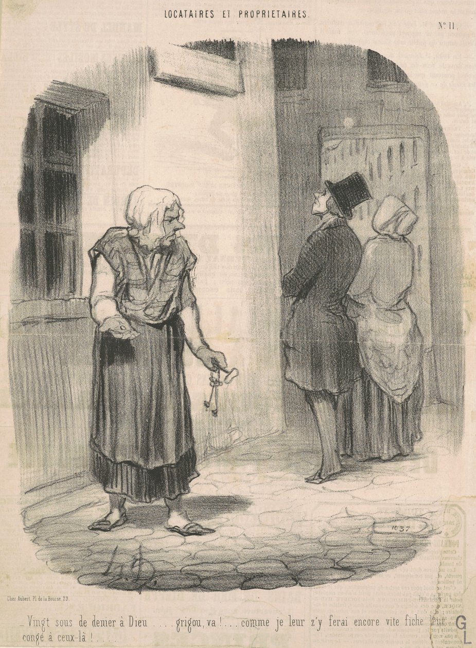 húsz krajcár az istennek... alkotó: Honoré Daumier