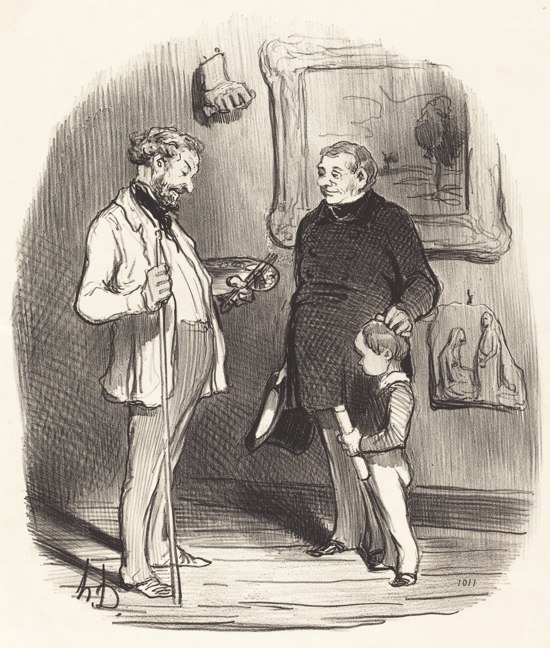 Tessék kicsim... ha nincs elég eszköze... alkotó: Honoré Daumier