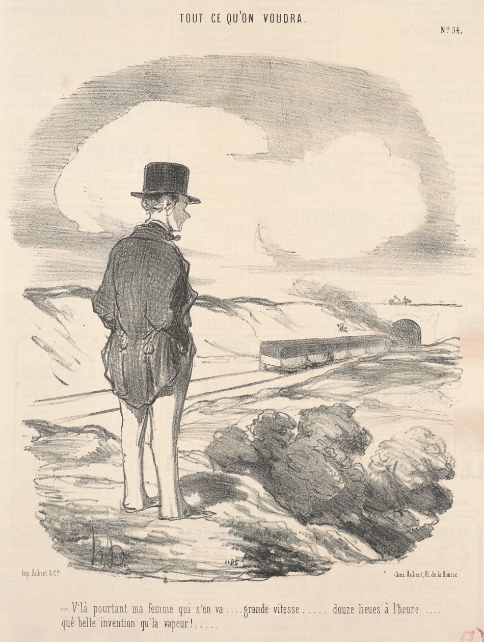 Mégis itt van a feleségem, aki elmegy... alkotó: Honoré Daumier
