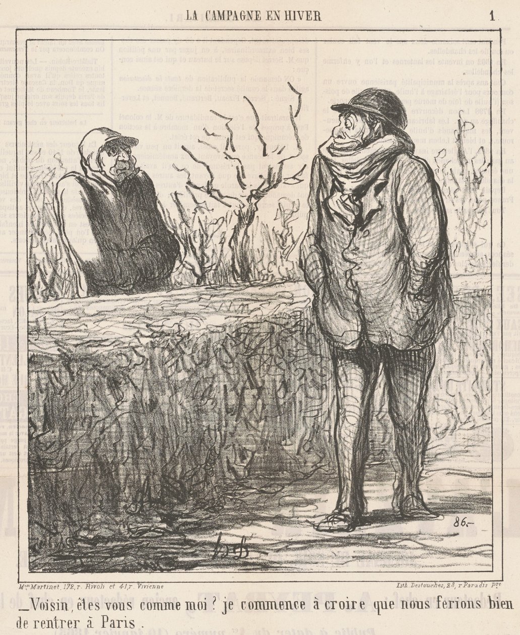 Szomszéd, olyan vagy, mint én? ... alkotó: Honoré Daumier