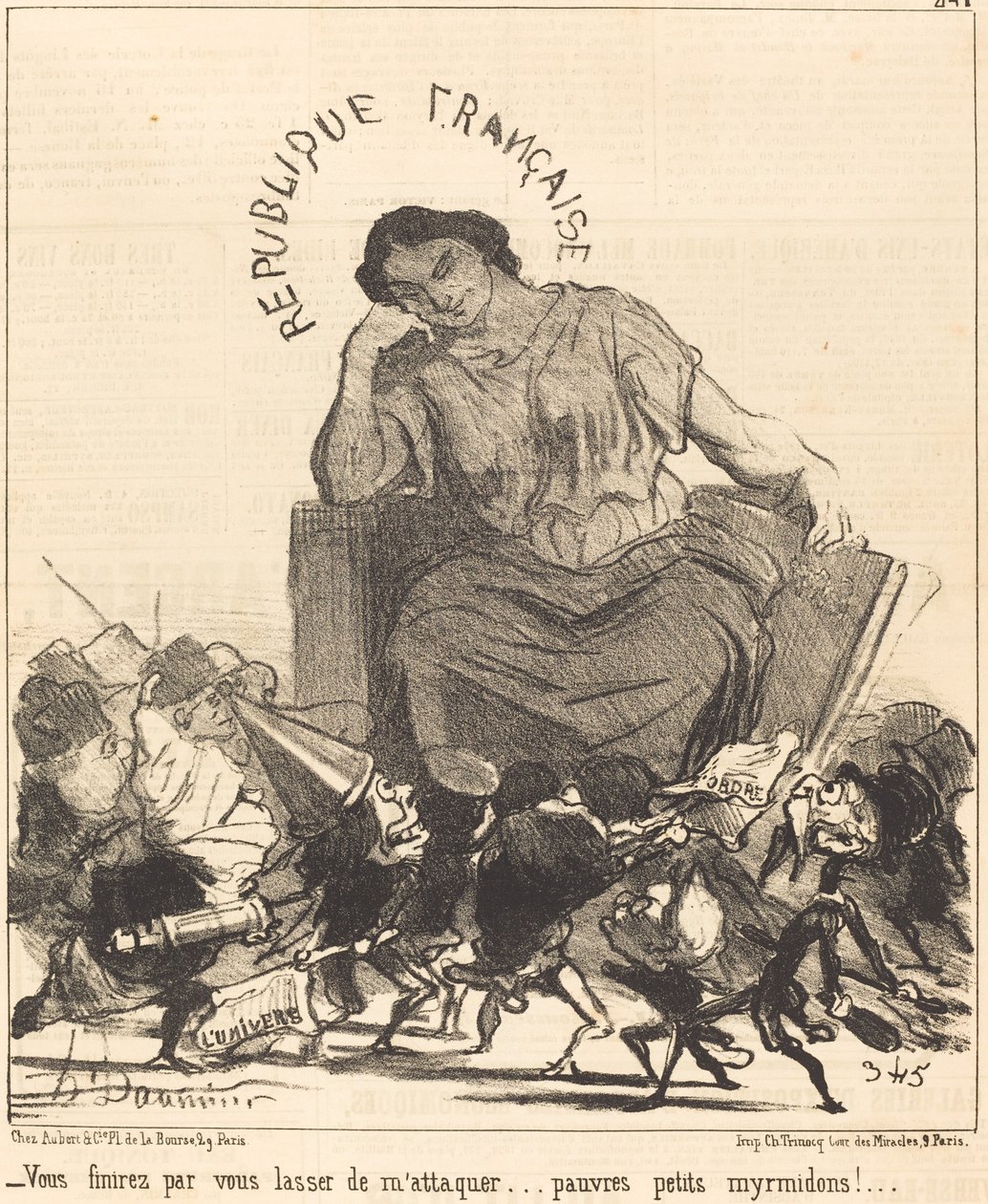 Végül belefáradsz a támadásba... alkotó: Honoré Daumier