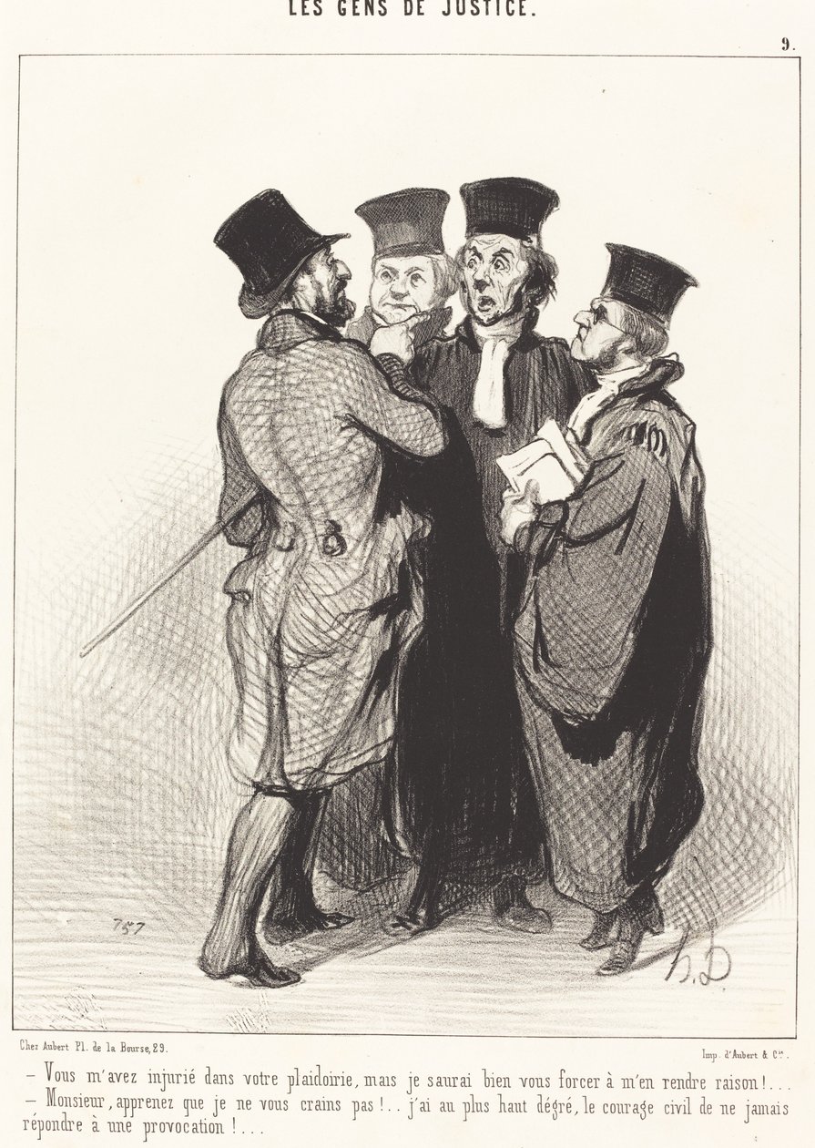 Sértegettél a könyörgésedben... alkotó: Honoré Daumier