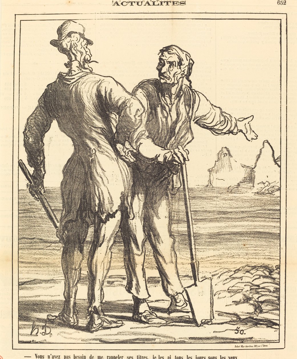 Nem kell emlékeztetned a címeire... alkotó: Honoré Daumier