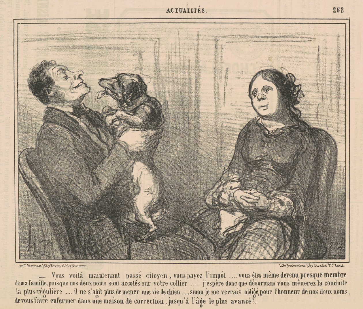 Itt most állampolgári igazolvány alkotó: Honoré Daumier