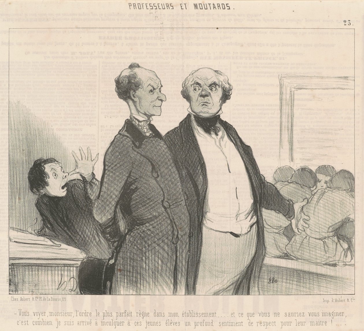 Látod... a legtökéletesebb rend uralkodik... alkotó: Honoré Daumier